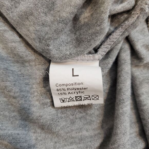 Y2k Lace Trim Babydoll Slip Dress Top Side Slit L Gray Feminine Dainty Whimsical - Picture 9 of 10